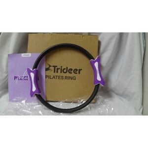 Pilates Ring  Dual Grip  Sport Yoga Fitness Exercise Black and Purple #030